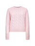 Maglione Malmo rosa con lettering lurex