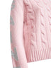Maglione Malmo rosa con lettering lurex