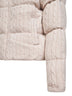 Piumino Mya in maglia di lana a trecce beige