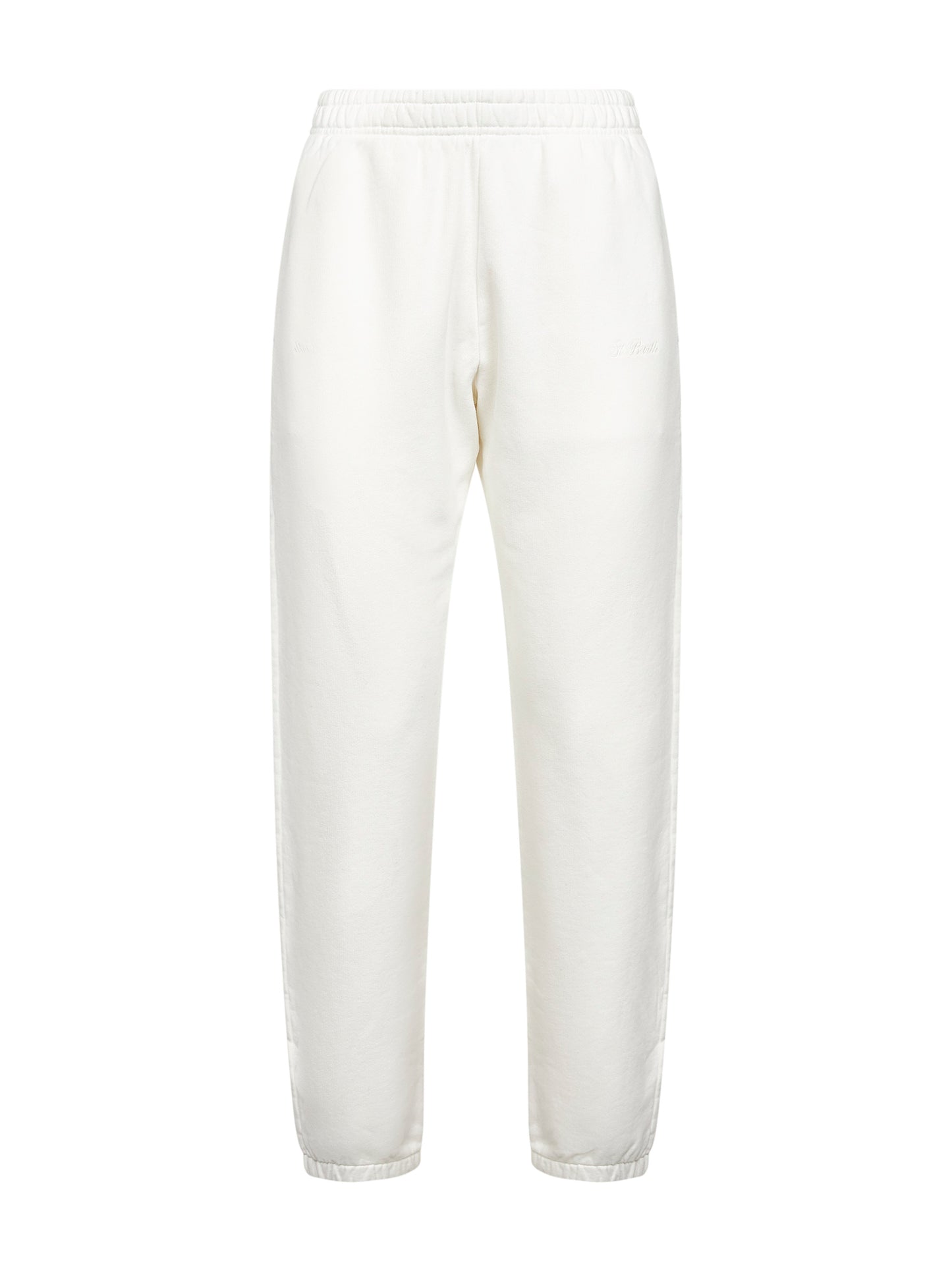 Pantaloni jogger Odalys in pile di cotone bianco