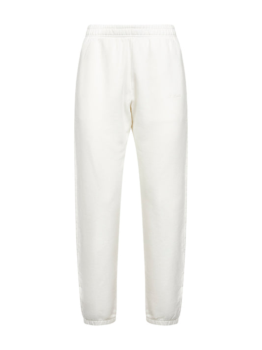 White cotton fleece Odalys jogger trousers