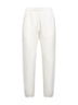 Pantaloni jogger Odalys in pile di cotone bianco