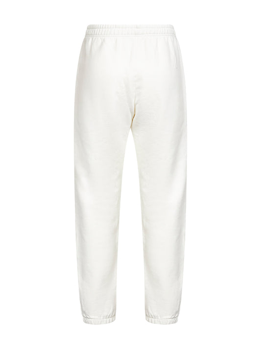 White cotton fleece Odalys jogger trousers
