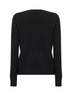 Maglione New Queen in misto lana jacquard nera