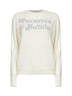 Maglione New Queen in misto lana jacquard bianca