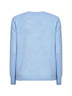 Maglione New Queen in misto lana ricamata azzurra