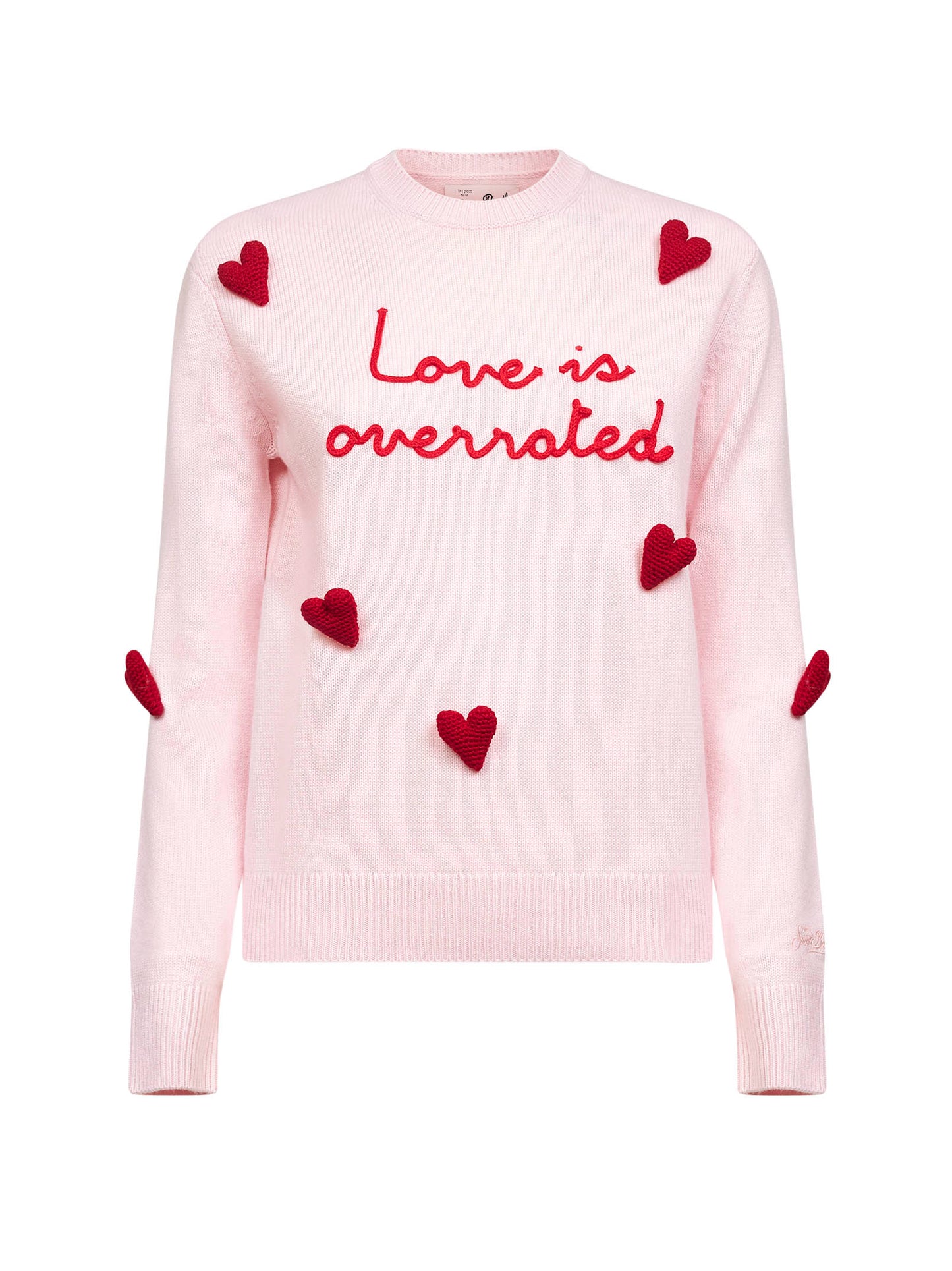Pink wool blend New Queen embroidered sweater