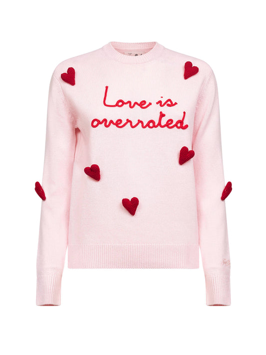Pink wool blend New Queen embroidered sweater