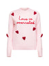 Pink wool blend New Queen embroidered sweater