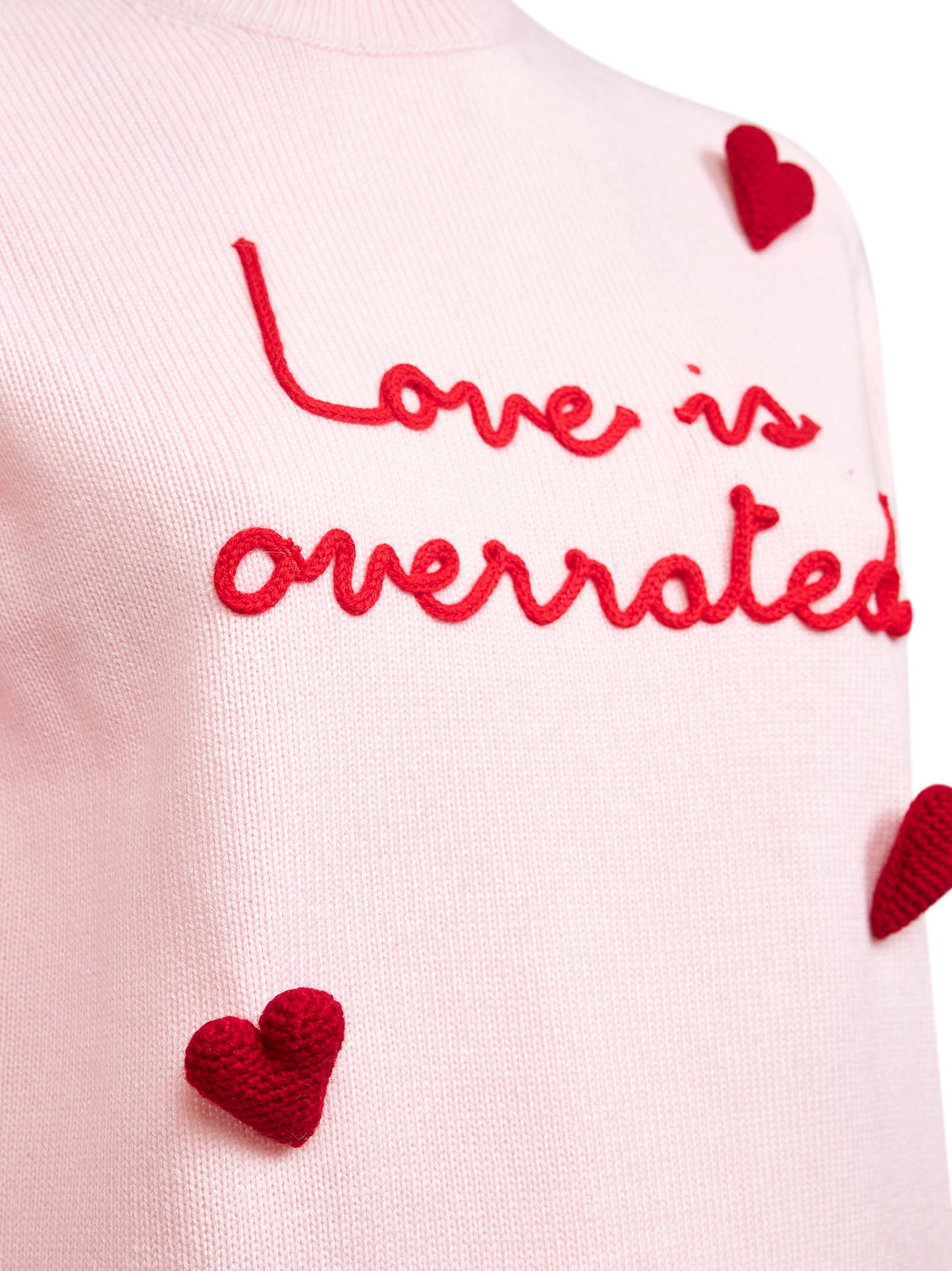 Pink wool blend New Queen embroidered sweater
