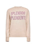 Maglione New Queen in misto lana jacquard beige