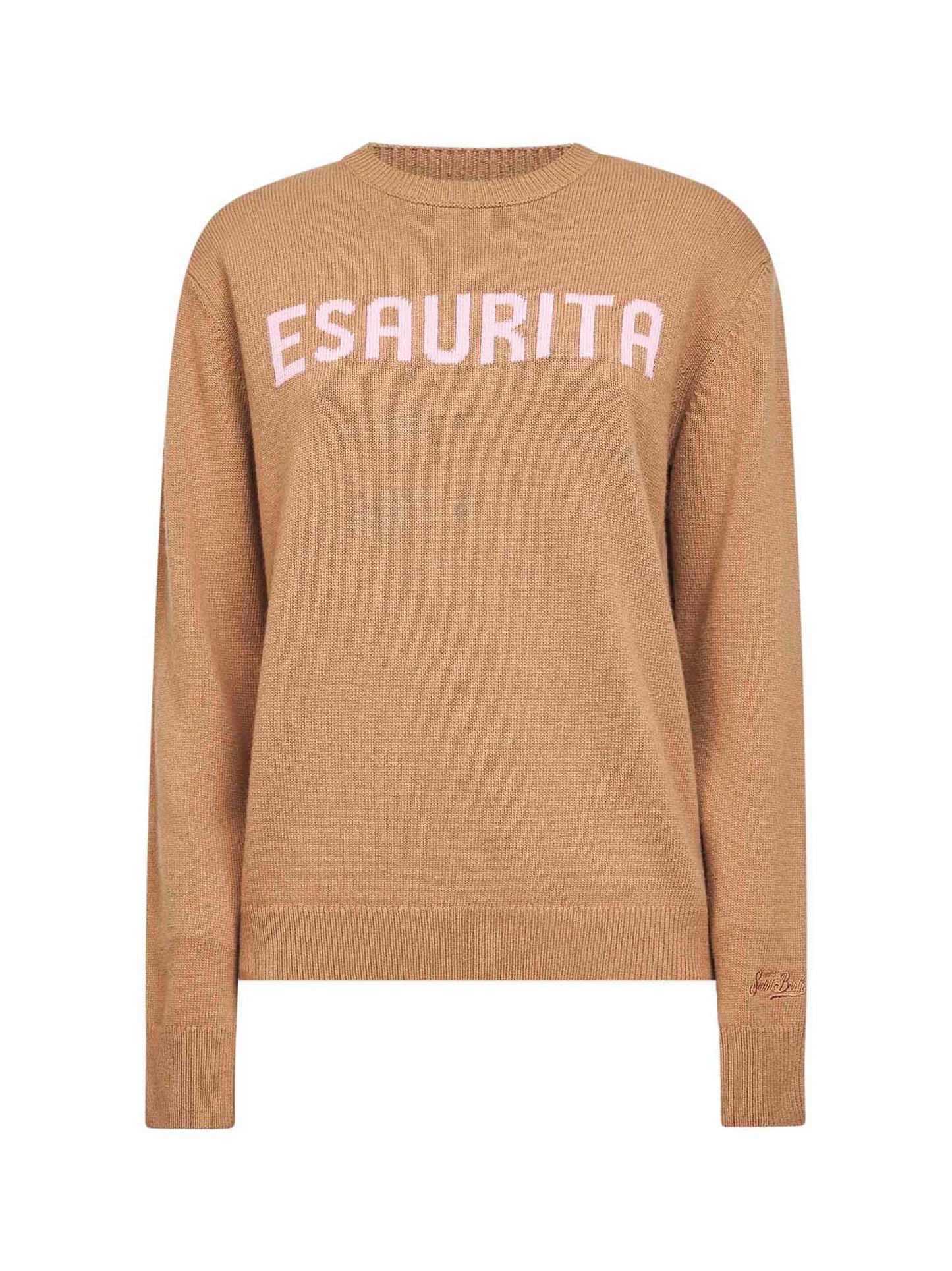 Maglione New Queen in misto lana jacquard marrone