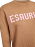 Maglione New Queen in misto lana jacquard marrone