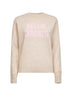 Maglione New Queen in misto lana jacquard beige