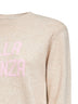 Maglione New Queen in misto lana jacquard beige