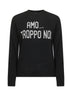Maglione New Queen in misto lana jacquard nera
