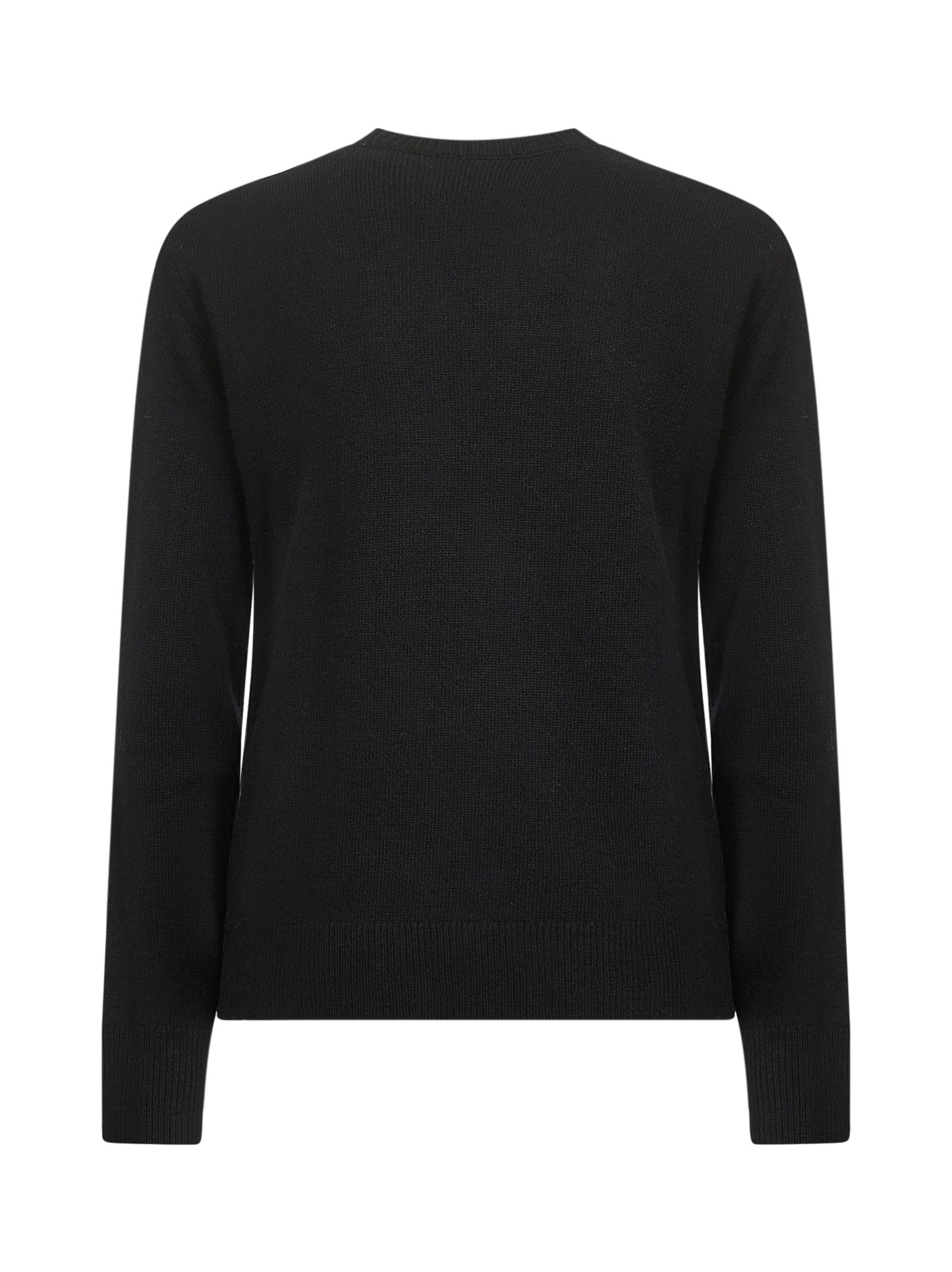 Maglione New Queen in misto lana jacquard nera
