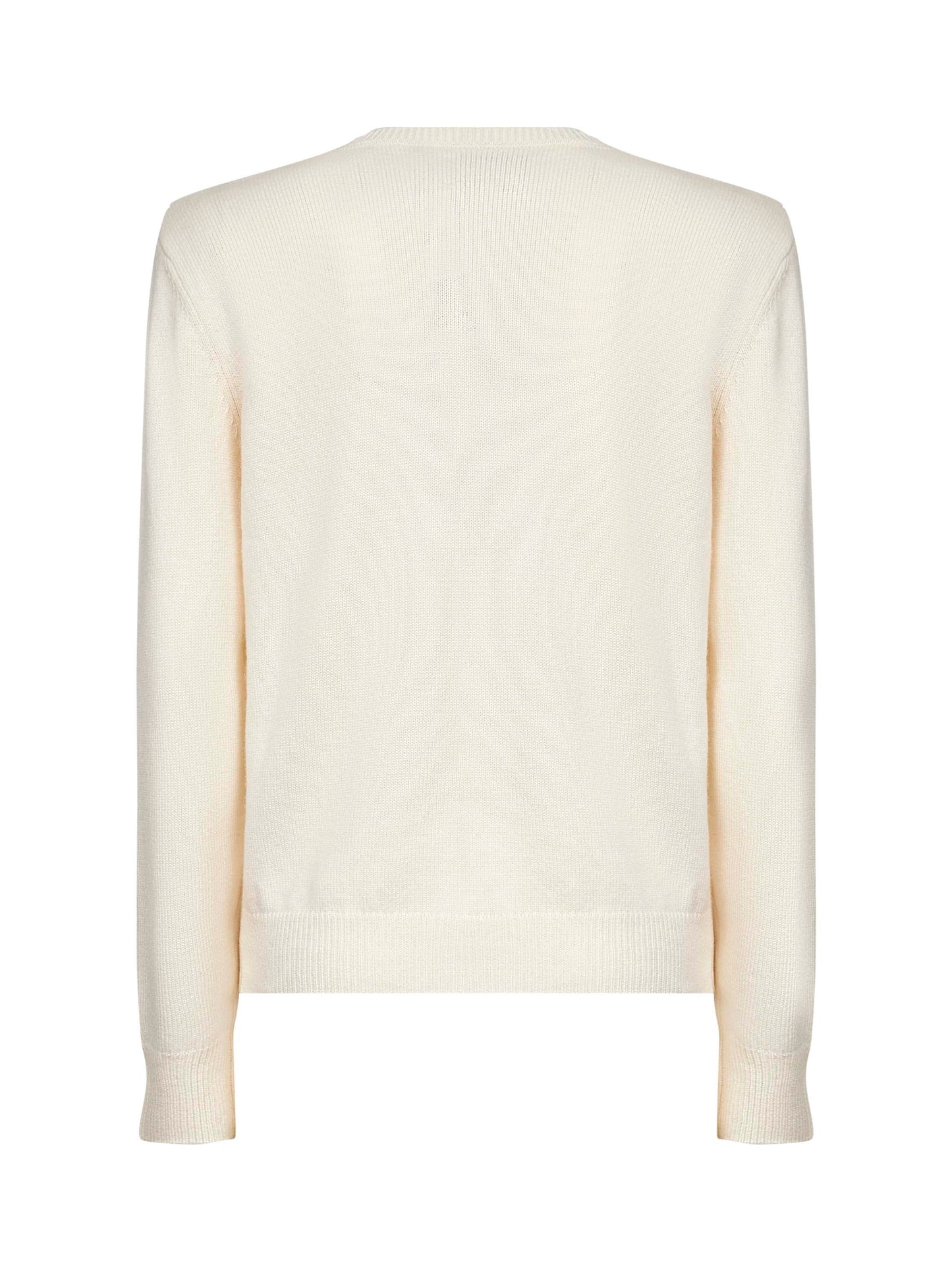 Maglione New Queen avorio con ricamo