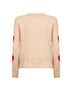 Maglione ricamato New Queen in misto alpaca beige