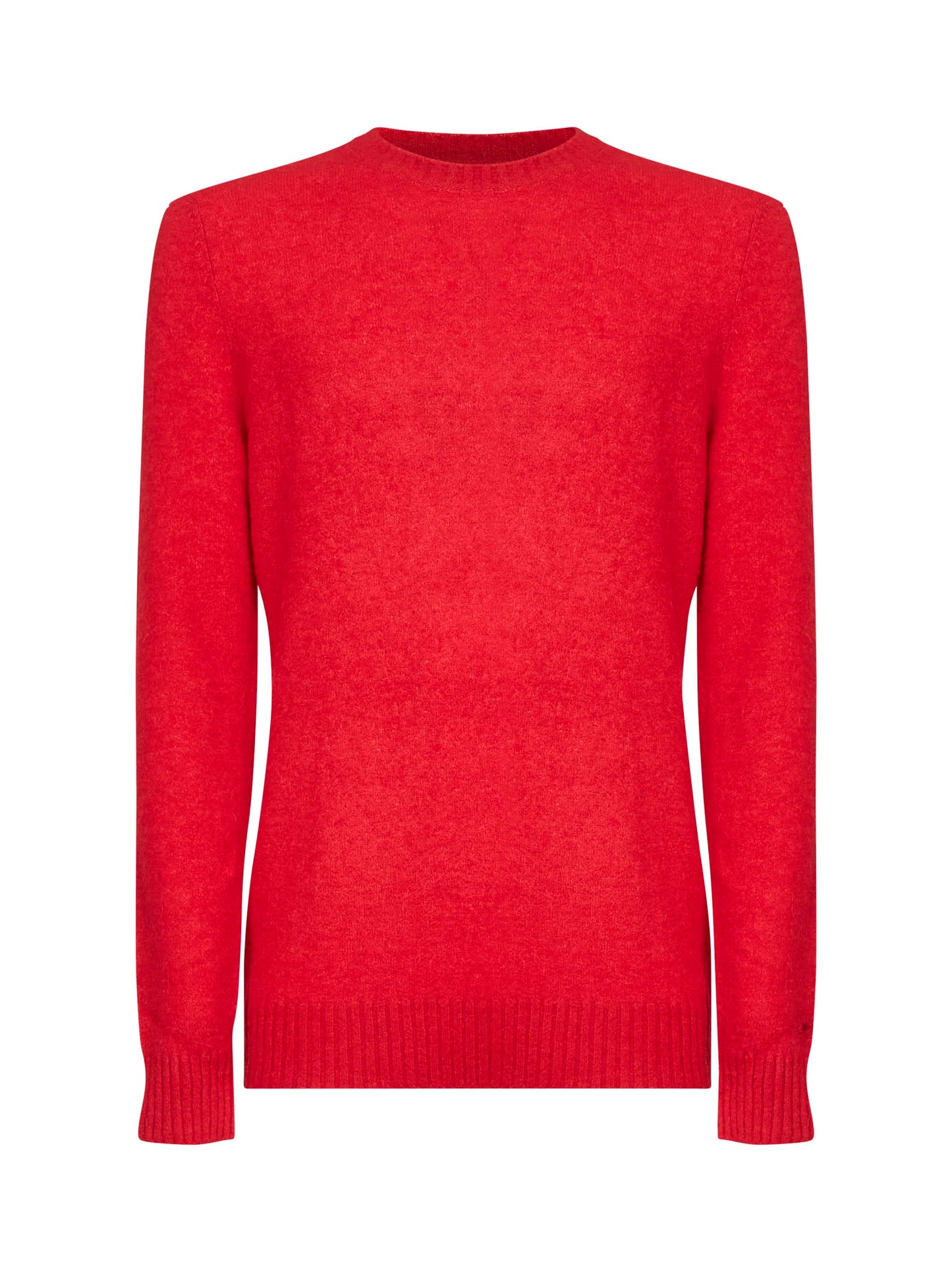 Red stretch alpaca knit Regent sweater