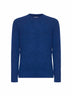 Blue stretch alpaca knit Regent sweater<BR/>
