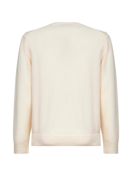 Off-white lambswool Regent sweater<BR/>