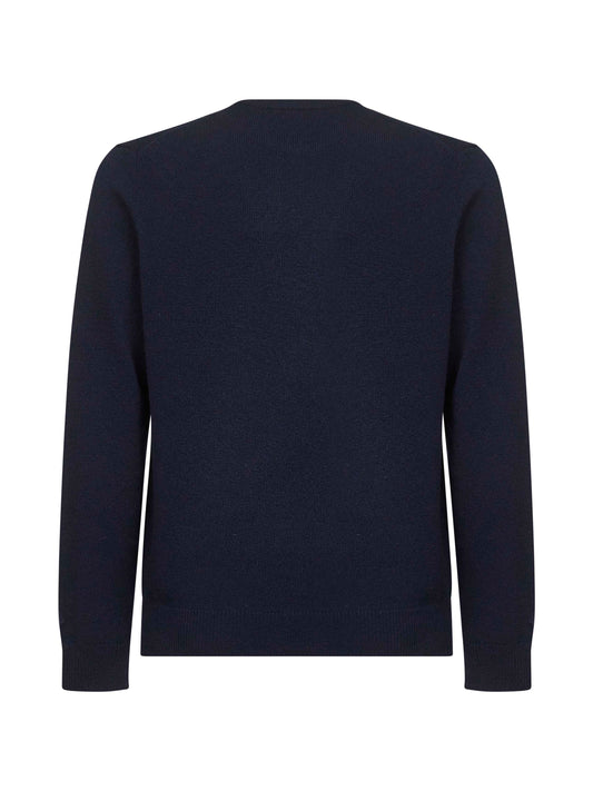 Blue lambswool Regent sweater
