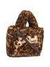 Borsa a mano Vanity Mini Soft Fur leopardata
