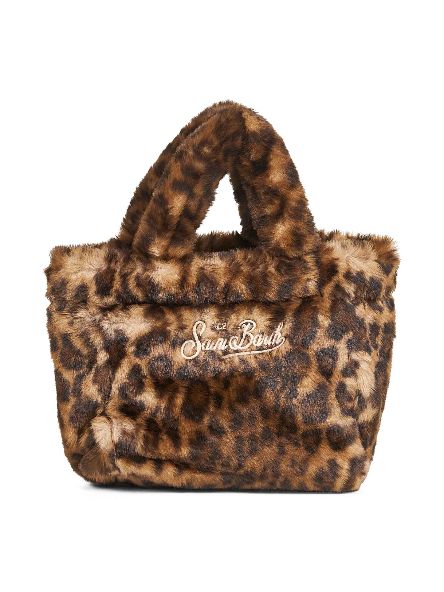Borsa a mano Vanity Mini Soft Fur leopardata