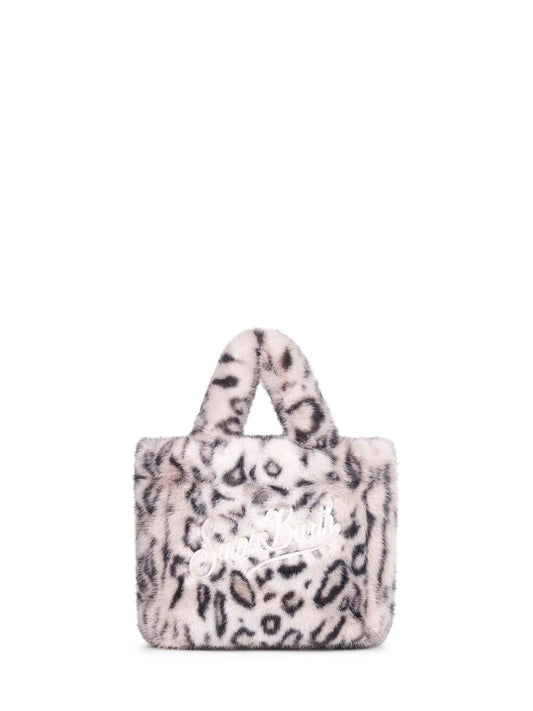 Leopard Vanity Mini Soft Fur handbag
