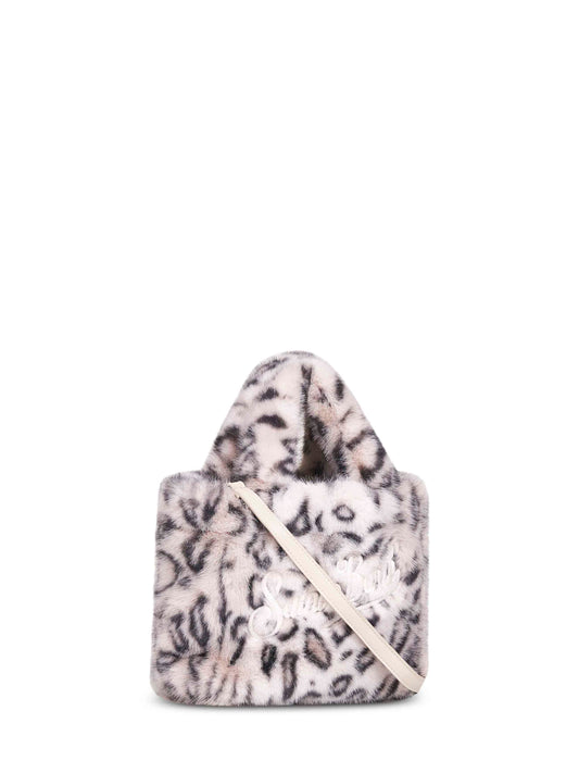 Leopard Vanity Mini Soft Fur handbag