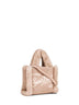 Beige Vanity Mini Shearling Rib handbag