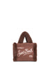 Brown Vanity Mini Shearling Rib handbag<BR/>