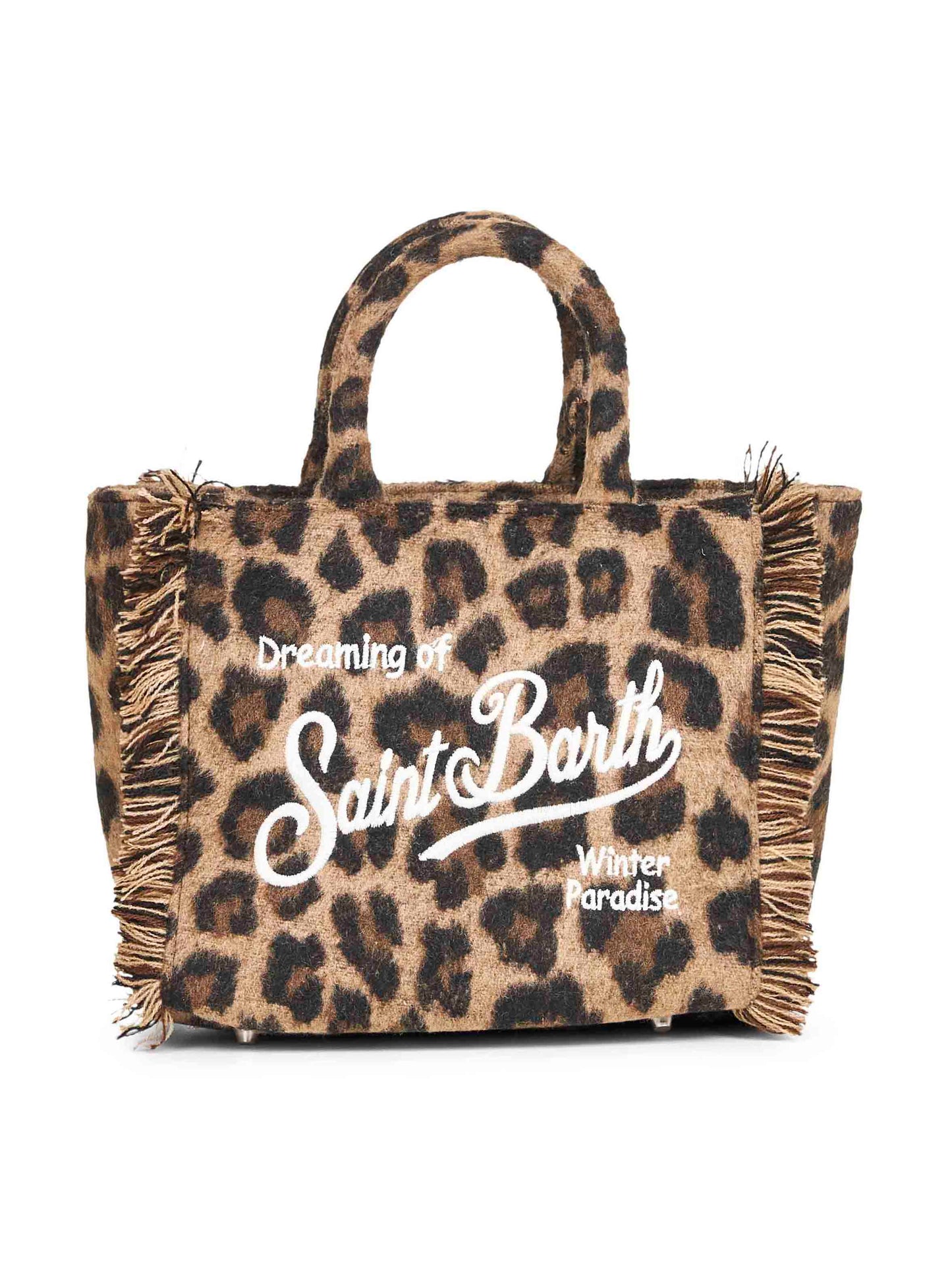 Borsa a mano Vanity Mini Felt leopardata