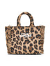 Borsa a mano Vanity Mini Felt leopardata