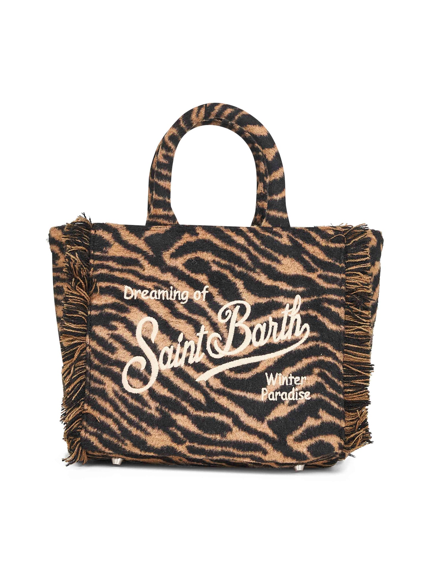 Borsa a mano Vanity Mini Felt zebrata