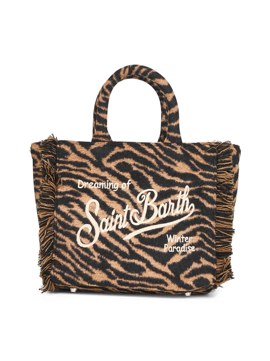 Borsa a mano Vanity Mini Felt zebrata