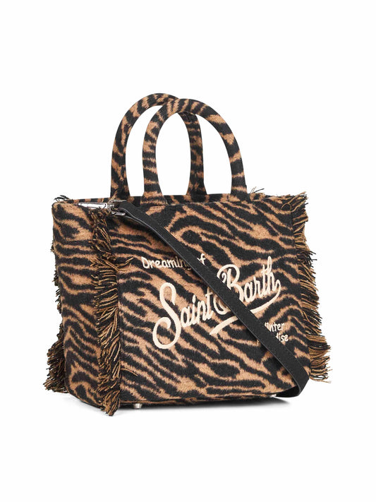 Borsa a mano Vanity Mini Felt zebrata