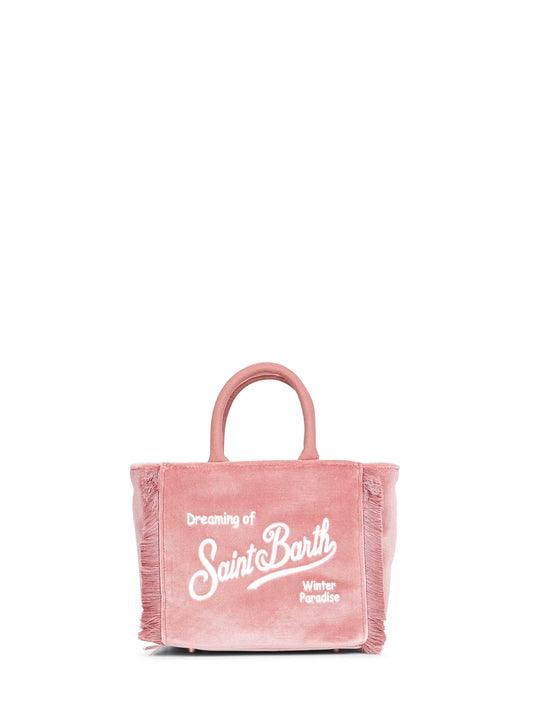 Pink Vanity Mini Velvet handbag
