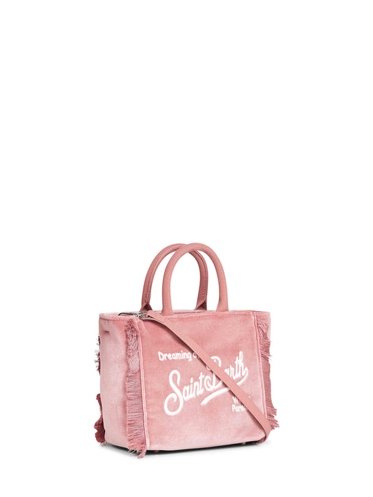 Pink Vanity Mini Velvet handbag