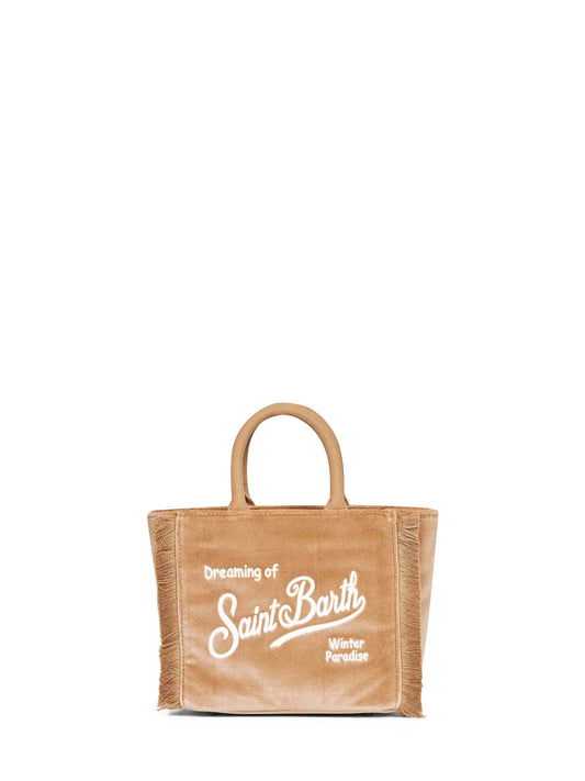 Borsa a mano Vanity Mini Velvet beige