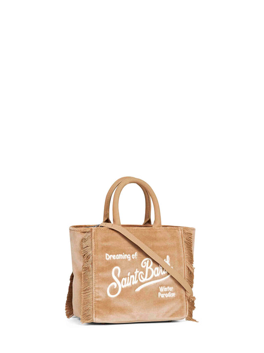 Borsa a mano Vanity Mini Velvet beige