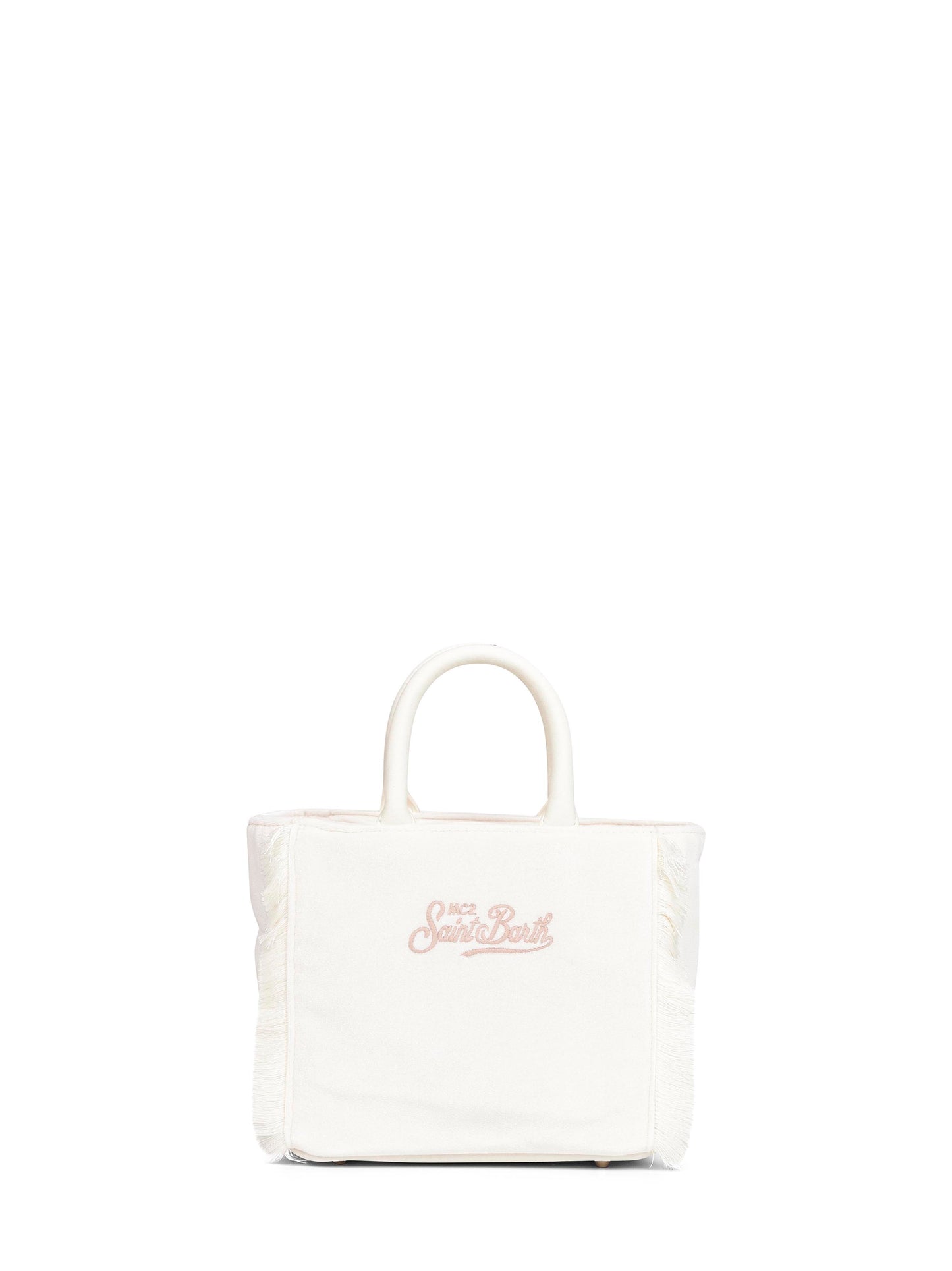 White Vanity Mini Velvet handbag