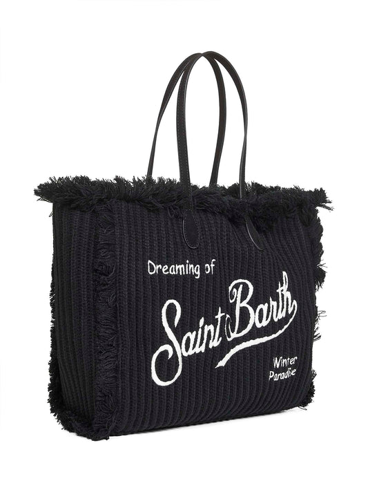 Borsa a mano Vanity Wool Rib nera