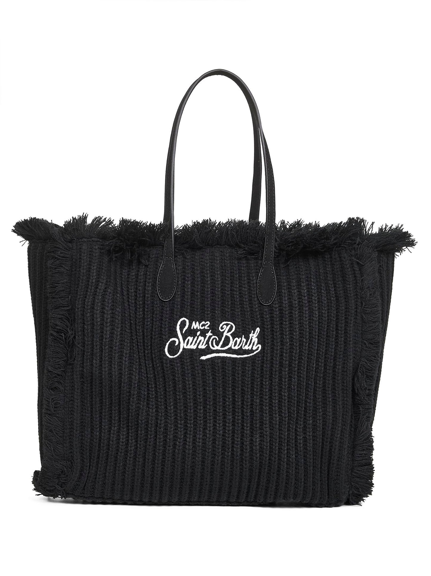 Borsa a mano Vanity Wool Rib nera
