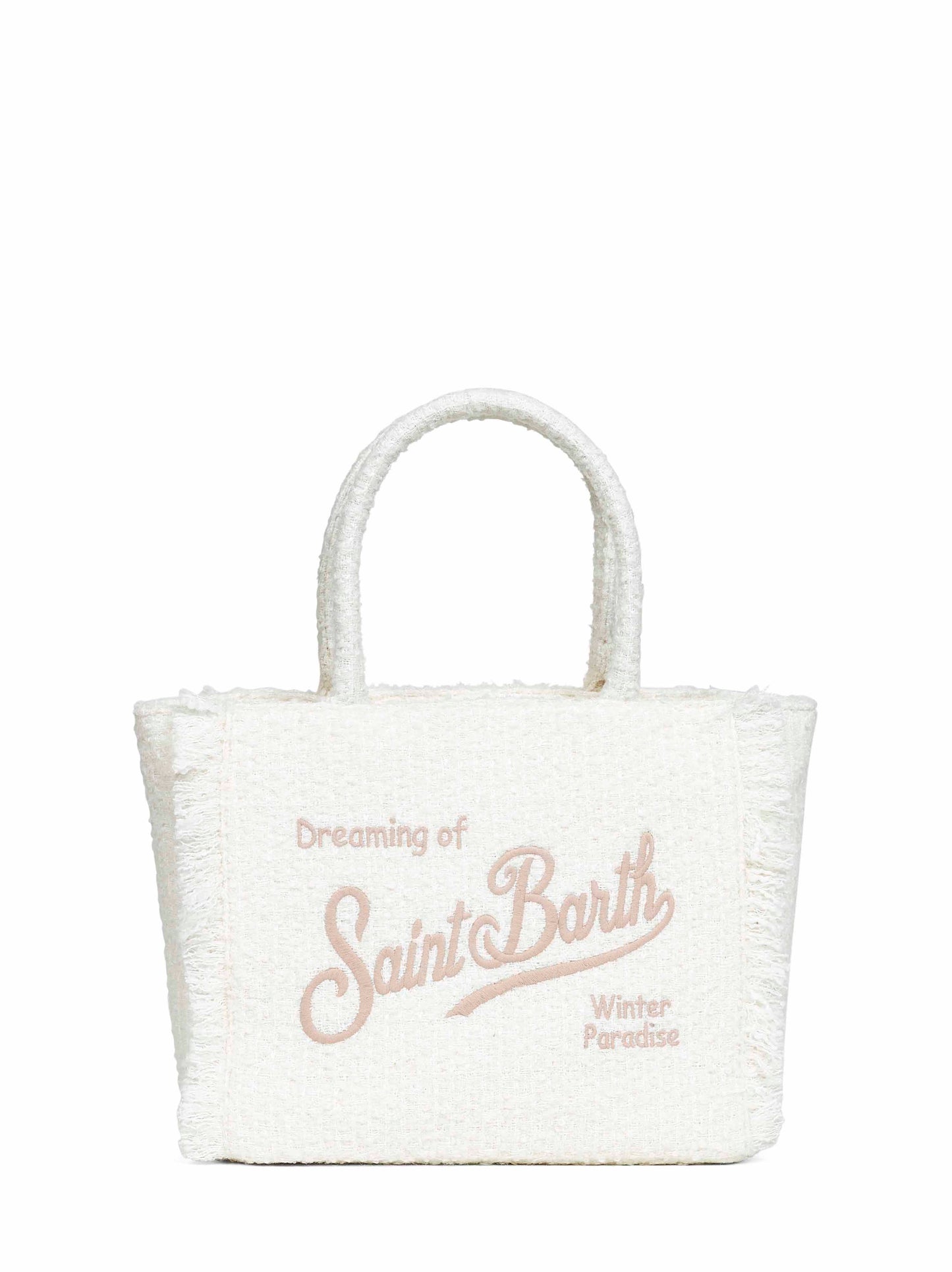 Borsa a mano Vanity Tweed bianca