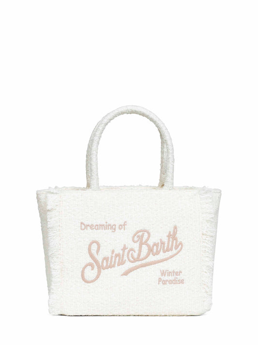 Borsa a mano Vanity Tweed bianca