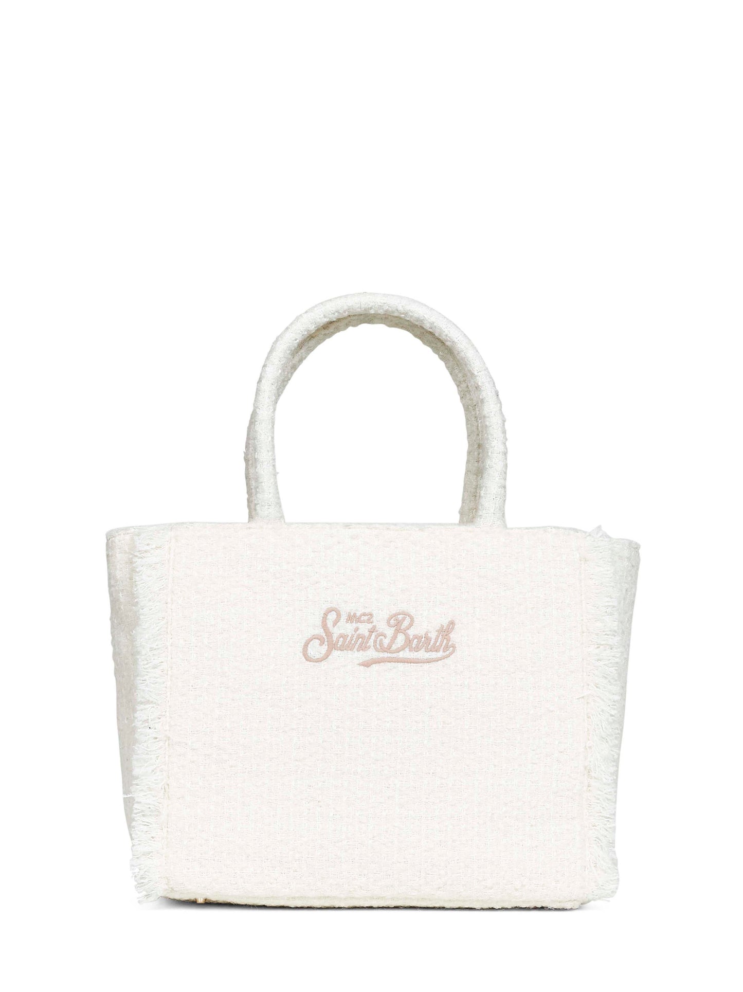 Borsa a mano Vanity Tweed bianca