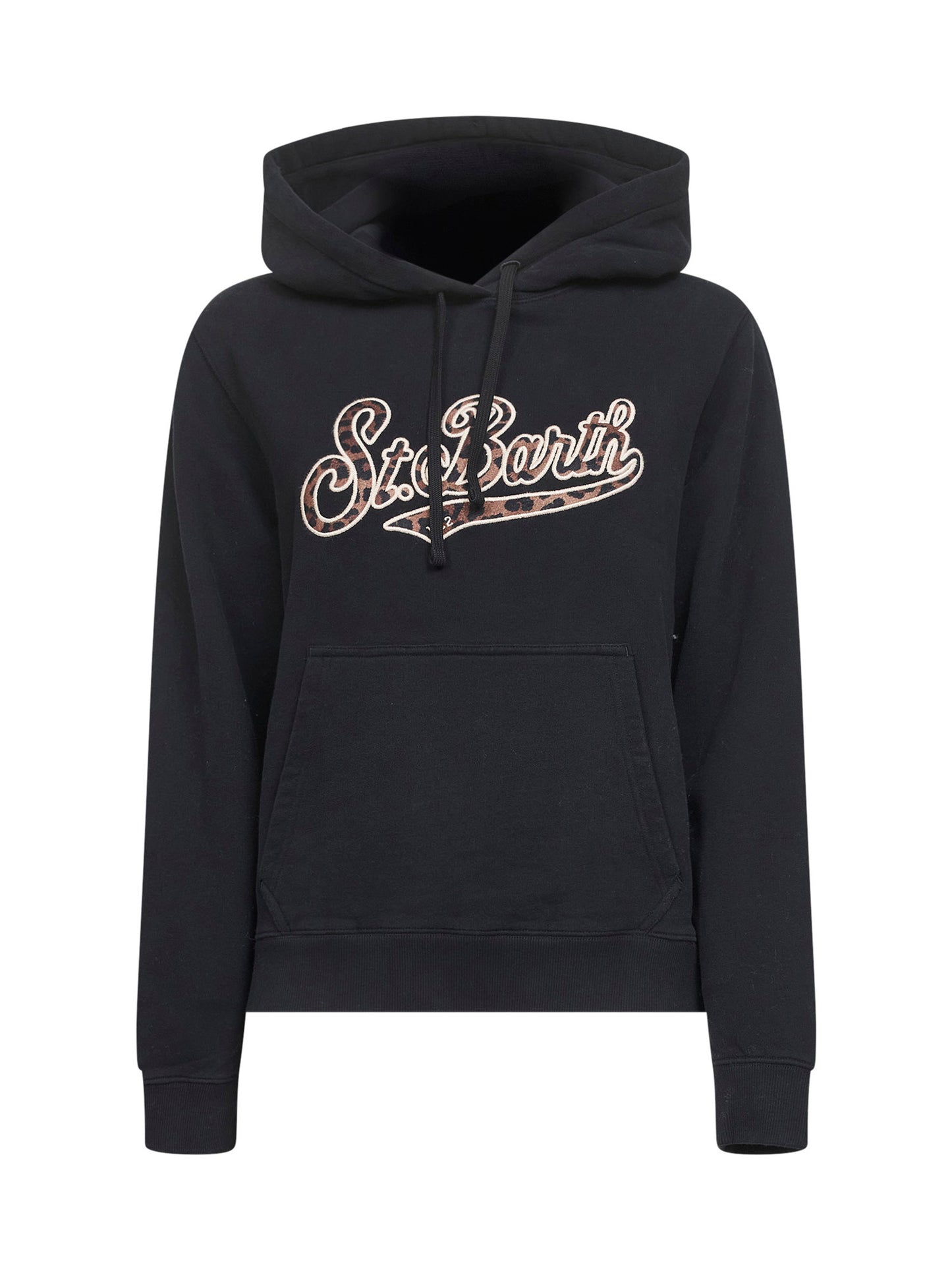 Felpa con cappuccio Virginia blu con lettering logo