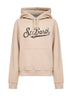 Felpa con cappuccio Virginia beige con lettering logo